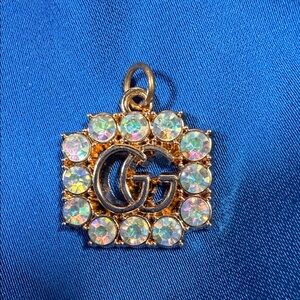 Stunning Upcycled Gucci GG iridescent charm or pendant